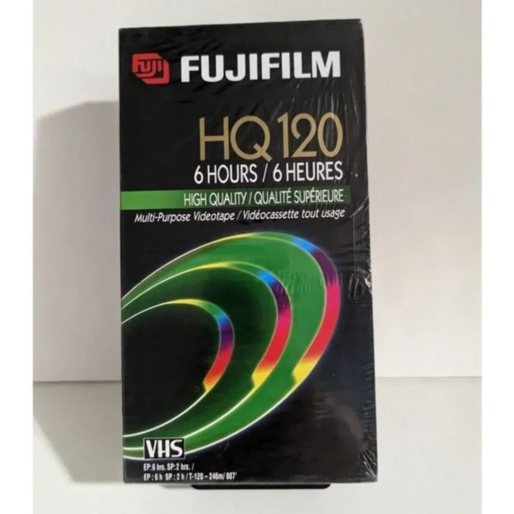 Fujifilm HQ120 High Quality T-120 VHS Blank Tapes Pack NEW SEALED 6 Hours